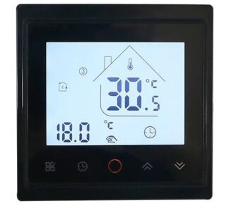 bht-002-1-black SET BHT-002 WiFi - чорний терморегулятор з WiFi для теплої підлоги