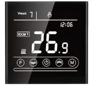 wbr-716-1-black SET wbr-716 WiFi - чорний терморегулятор з WiFi для теплої підлоги