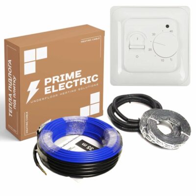 нагревательный кабель Prime Electric PC-20 + механический терморегулятор нагревательный кабель Prime Electric PC-20 + механический терморегулятор