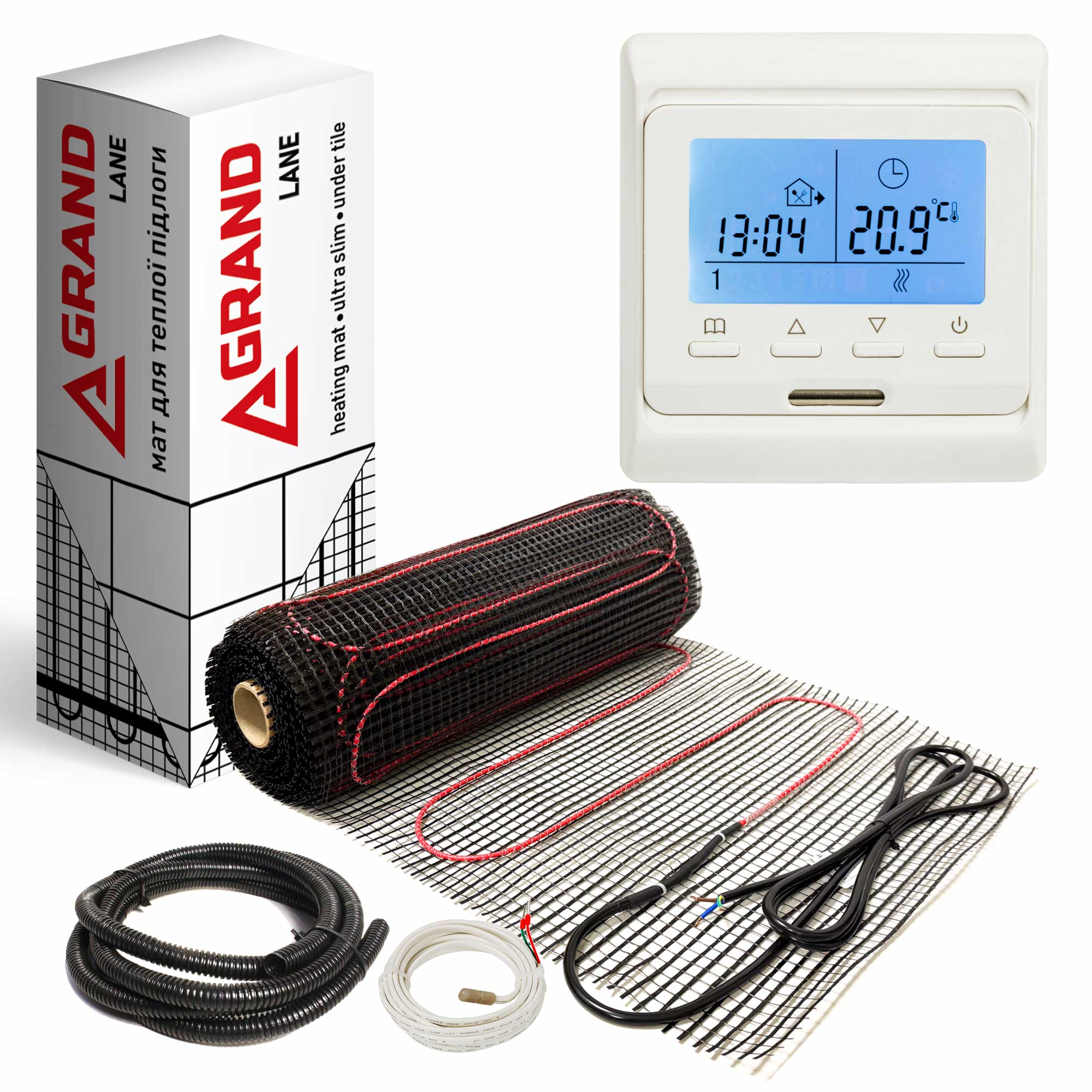 Двухжильный Нагревательный мат (комплекты) Grand Lane GL-mat 180 + программируемый терморегулятор